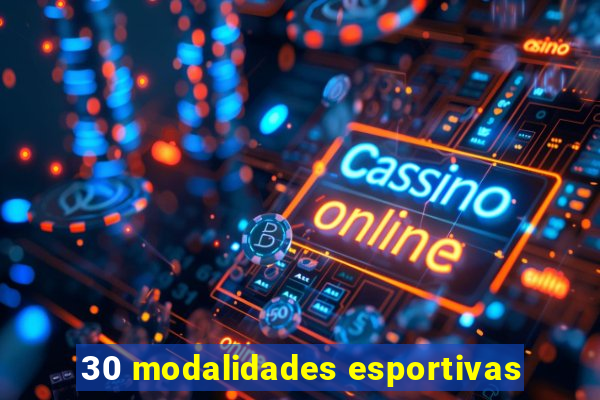 30 modalidades esportivas